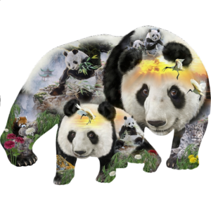 Panda-monium – Shaped Jigsaw Puzzle