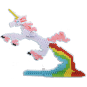 3D Pixel Puzzle – Unicorn