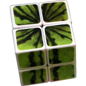 2x2x2 Arbuz – Watermelon – White Body