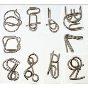 10 Metal Brain Puzzles – Red