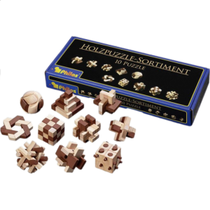 Wooden Puzzle Assortment – 10 Puzzles