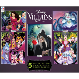 Disney Villains: 5 In 1 Jigsaw Puzzle Collection #2
