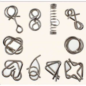 10 Metal Brain Puzzles – Orange