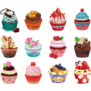 Cupcakes II: 12 Mini Shaped Puzzles