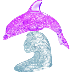 3D Crystal Puzzle Deluxe – Dolphin (Pink)