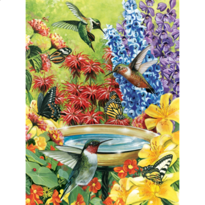 Hummingbird Garden – Large Piece