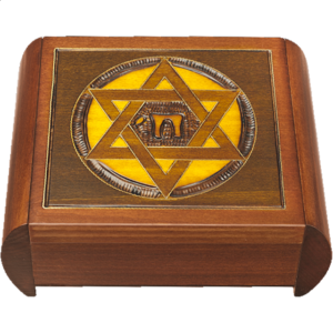 Star of David Secret Box – Brown