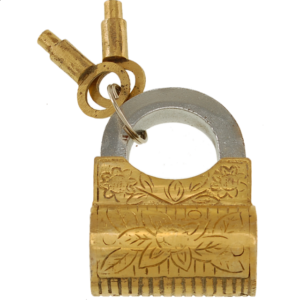 Brass Wallet Padlock – Regular Lock