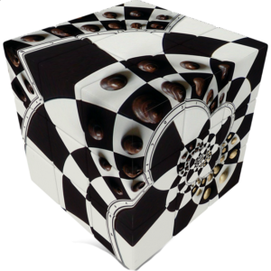 V-CUBE 3 Flat (3x3x3): Chessboard Illusion