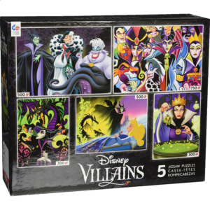 Disney Villains: 5 In 1 Jigsaw Puzzle Collection #1