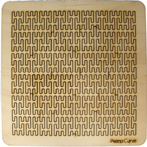 Wooden Fractal Tray Puzzle – Peano Curve