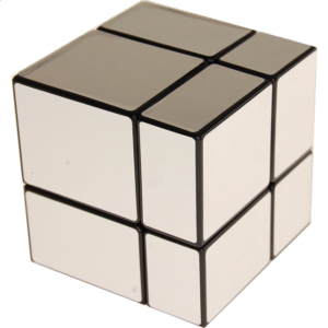 Mirror 2x2x2 Cube – Black Body with Silver Labels