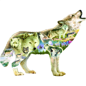 Meadow Wolf – Shaped Jigsaw Puzzle