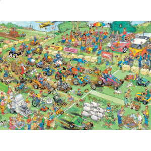 Jan van Haasteren Comic Puzzle – Lawn Mower Race