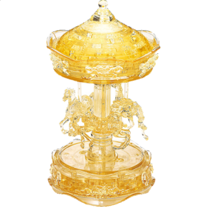 3D Crystal Puzzle Deluxe – Carousel (Gold)