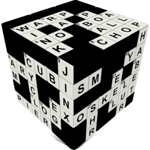 V-CUBE 3 Flat (3x3x3): Crossword Cube