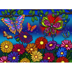 Flowers and Butterflies – Large Piece Puzzle