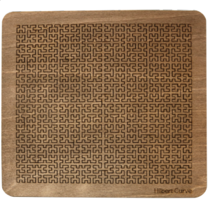 Wooden Fractal Tray Puzzle – Hilbert Curve