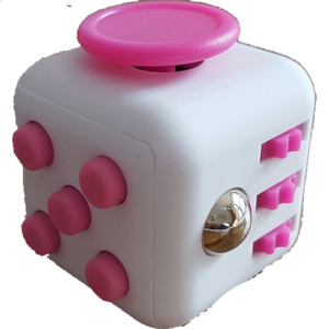 Anti Stress Fidget Cube – Pink & White