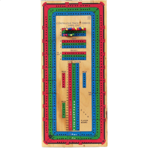 Deluxe Color 3 Track Cribbage Board