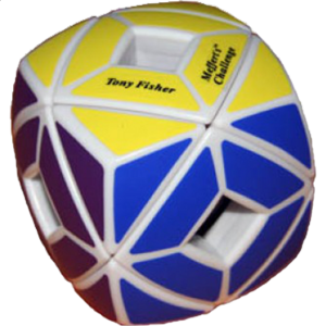 Pillowed Holey Skewb Cube – White