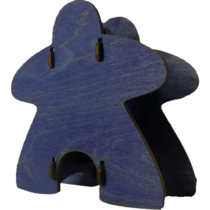 Knockdown Meeple Dice Tower – Blue