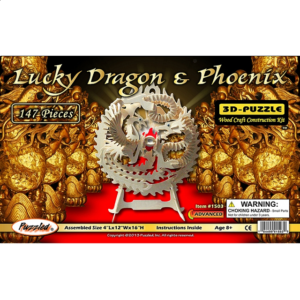Lucky Dragon and Phoenix – 3D Wooden Puzzle