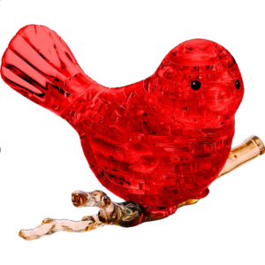 3D Crystal Puzzle – Bird (Red)