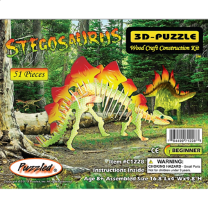 Stegosaurus – Illuminated 3D Wooden Puzzle