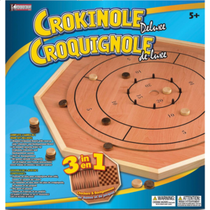 Crokinole 3 in 1 Deluxe Game Board Set