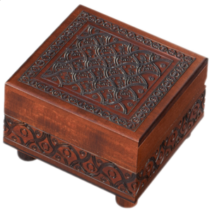 Wooden Carved Puzzle Box
