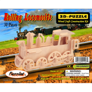 Rolling Locomotive – 3D Wooden Puzzle