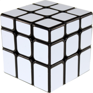 Unequal 3x3x3 Cube – Black Body in White Stickers