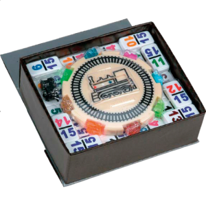 Double 15 Numeral Mexican Train Dominoes with 2-in-1 Hub