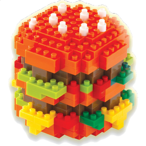 3D Pixel Puzzle – Hamburger