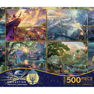Thomas Kinkade: Disney 4 in 1 Jigsaw Puzzle Collection#3