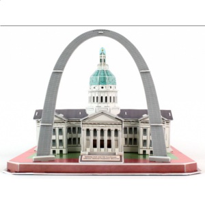 Gateway Arch and Old Courthouse – 3D Jigsaw Puzzle