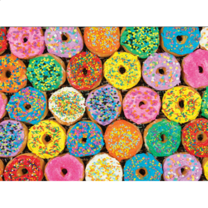 Yummy Puzzles: Donuts With Colored Icing & Sprinkles