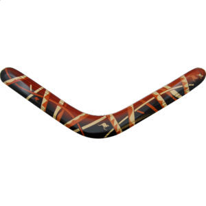 Albatross – decorated wood boomerang – Right Hand