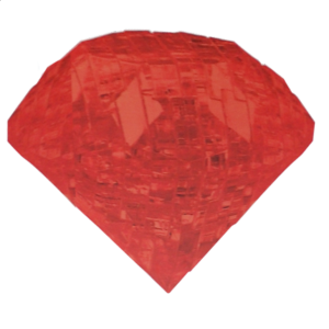 3D Crystal Puzzle – Gem – Ruby Red