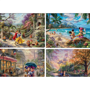 Thomas Kinkade: Disney 4 in 1 Jigsaw Puzzle Collection
