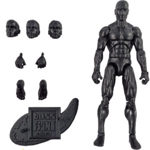 Vitruvian H.A.C.K.S. Customizer Series Male Obsidian Black Blank Action Figure
