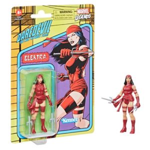 Marvel Legends Retro 375 Collection Elektra 3 3/4-Inch Action Figure, Not Mint