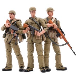 Joy Toy Chinese Peoples Volunteer Army Spring Uniform 1:18 Scale Action Figure 3-Pack