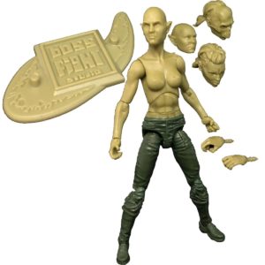 Vitruvian H.A.C.K.S. Customizer Series Fantasy Female Orc Green Blank Action Figure