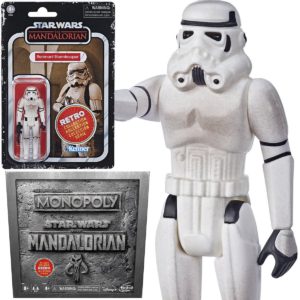 Star Wars The Mandalorian Monopoly Collector’s Edition with Retro Remnant Stormtrooper Action Figure