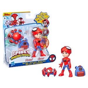 Spider-Man Spidey and His Amazing Friends Hero Reveal Spider-Man and Trace-E Figure 2-Pack
