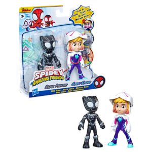 Spider-Man Spidey and His Amazing Friends Ghost-Spider and Black Panther Reveal Hero Figure 2-Pack