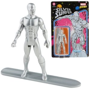 Marvel Legends Retro 375 Collection Silver Surfer 3 3/4-Inch Action Figure, Not Mint