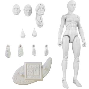 Vitruvian H.A.C.K.S. Customizer Series Female Cloud White Blank Action Figure